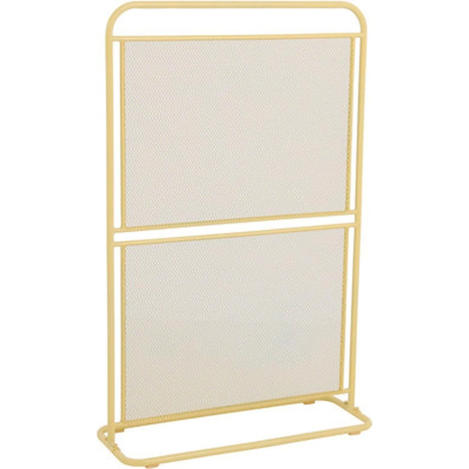 DELUKE Sichtschutz DOVIDA 124x80x30cm Gelb Stahl Balkon Sichtschutzwand Garten Trennwand Raumteiler