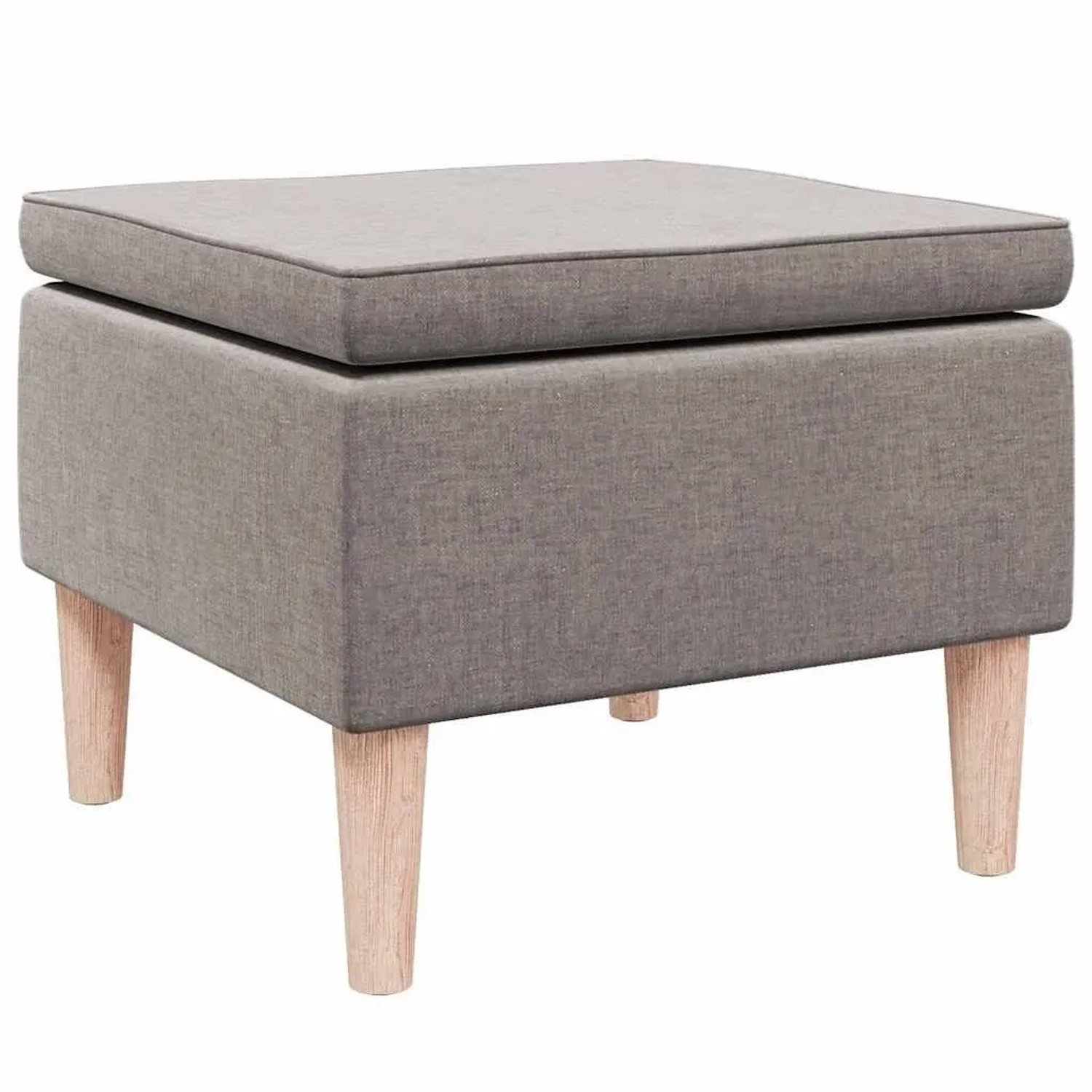 vidaXL Hocker mit Holzbeinen Taupe Stoff 329454