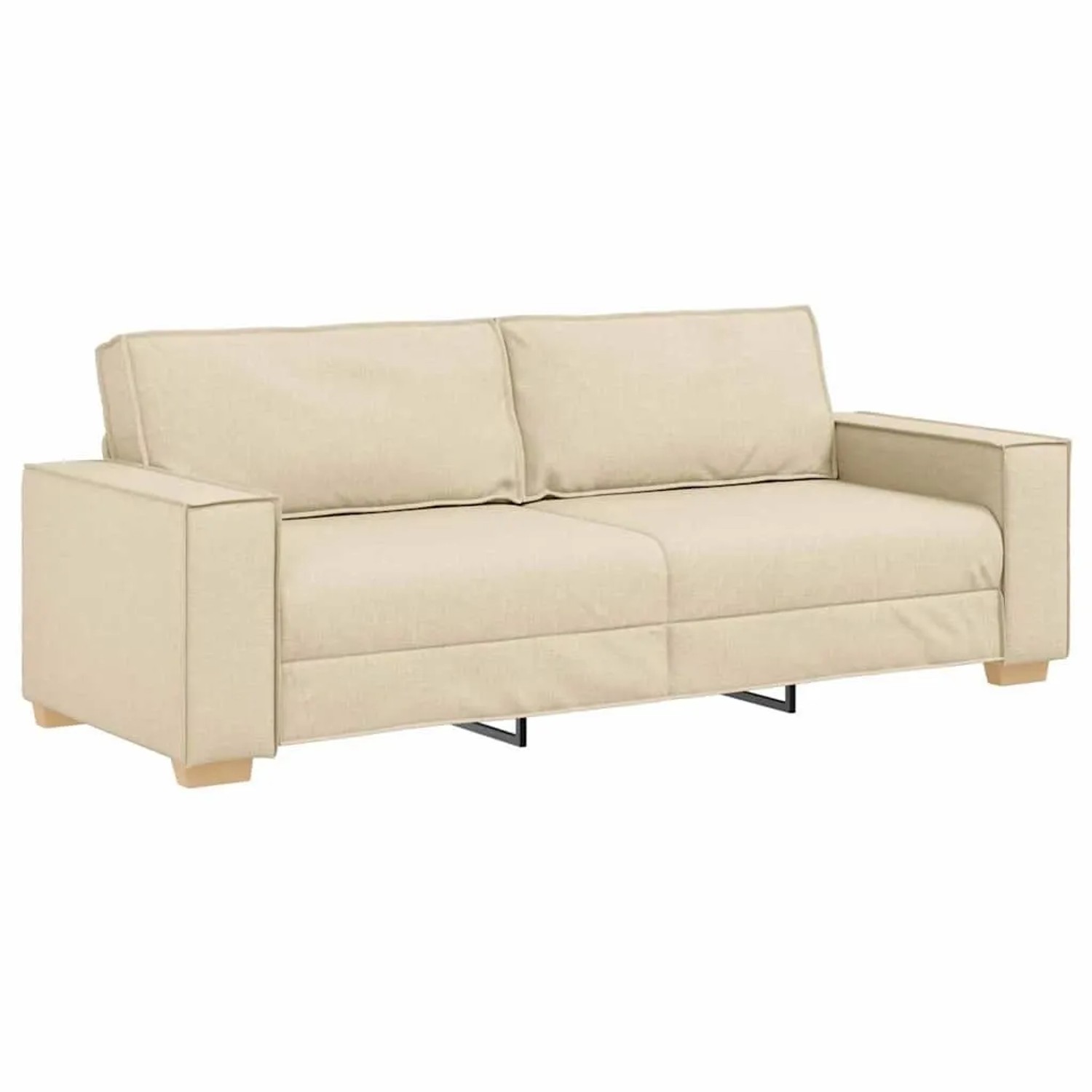 vidaXL Sofa Creme 220 x 80 x 84 cm Stoff 4104997