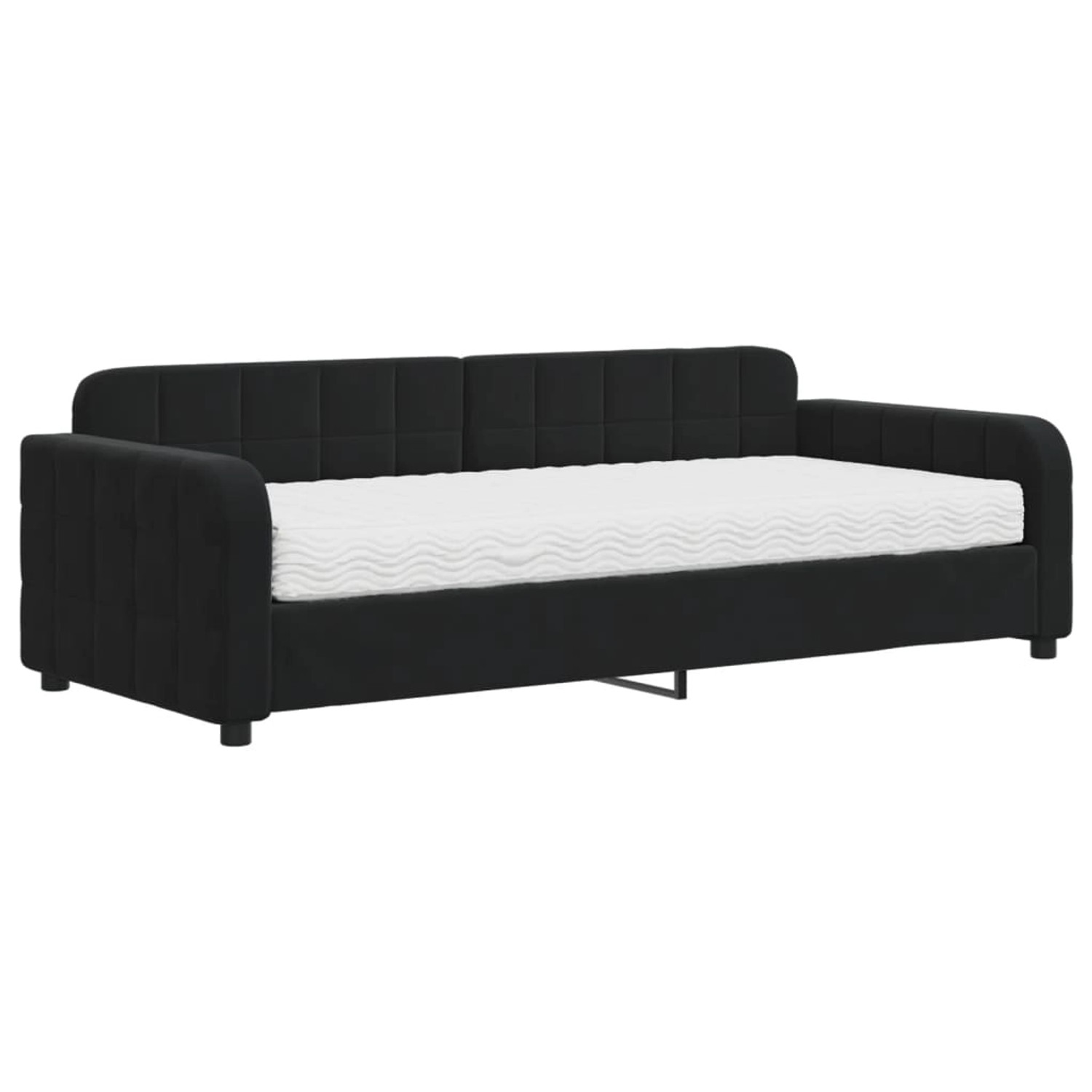 vidaXL Tagesbett mit Matratze Schwarz 90x200 cm Samt1843899 günstig online kaufen