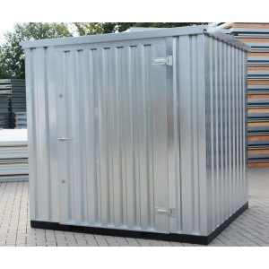 LagercontainerXXL 2m Lagercontainer mit Einflügeltür & Doppelverriegelung Voll Verzinkt 2,14x2,02x2,09