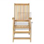 Verstellbarer Gartenstuhl aus Teakholz, Teil der vidaXL 9-tlg Essgruppe Modell 5.