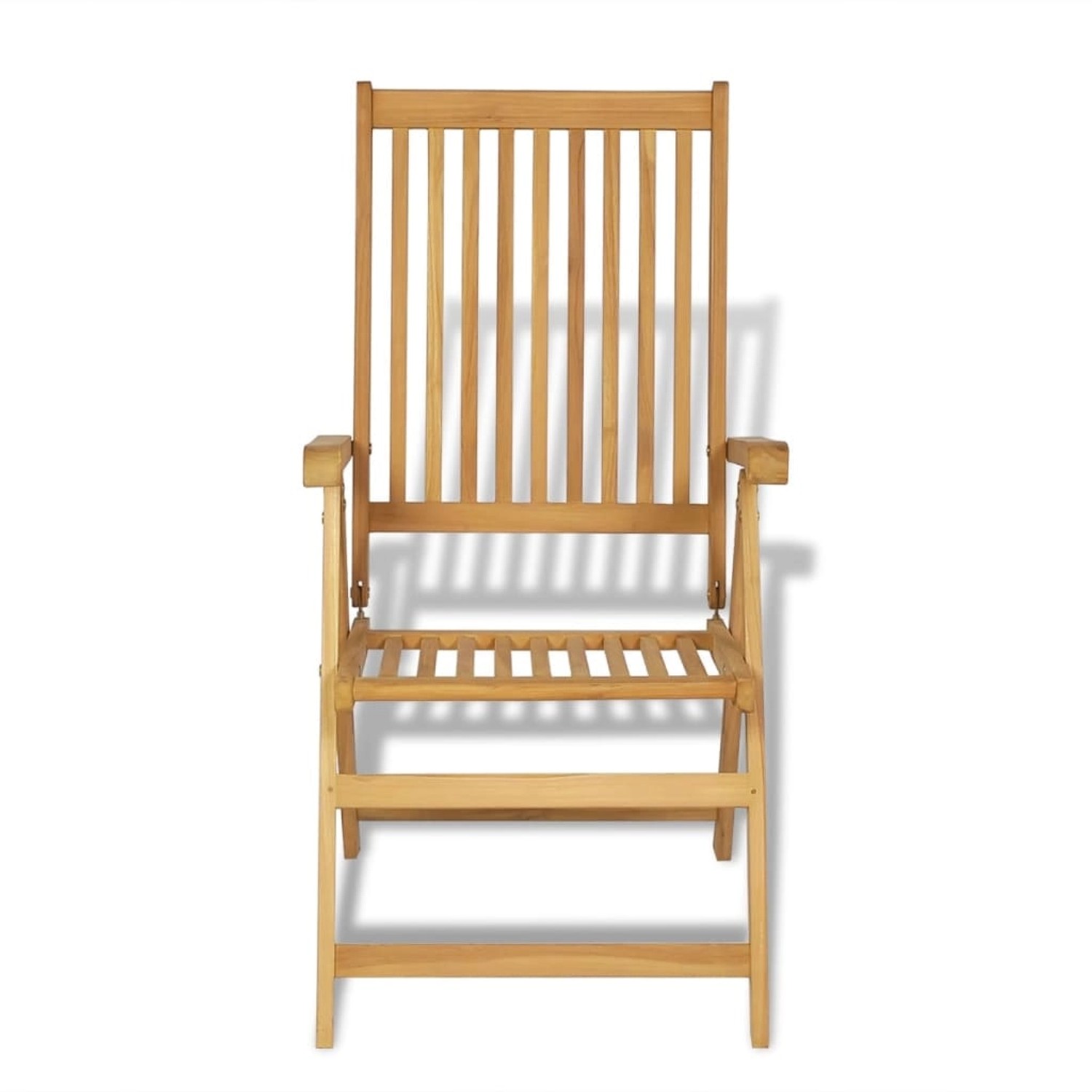 Verstellbarer Gartenstuhl aus Teakholz, Teil der vidaXL 9-tlg Essgruppe Modell 5.