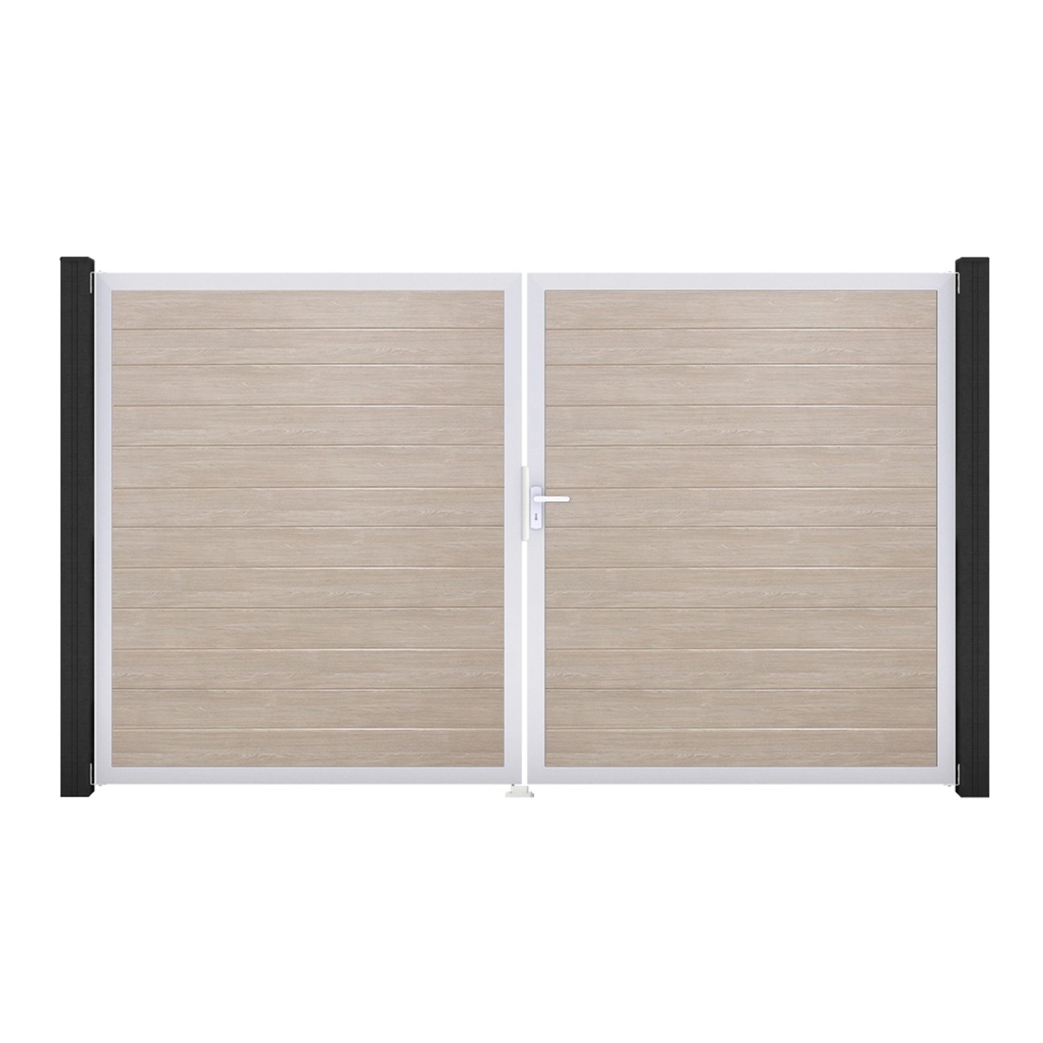 GroJa Tor 2-flg. Basicline Schmal Sheffield Oak EV1 306 cm x 180 cm DIN Rec günstig online kaufen