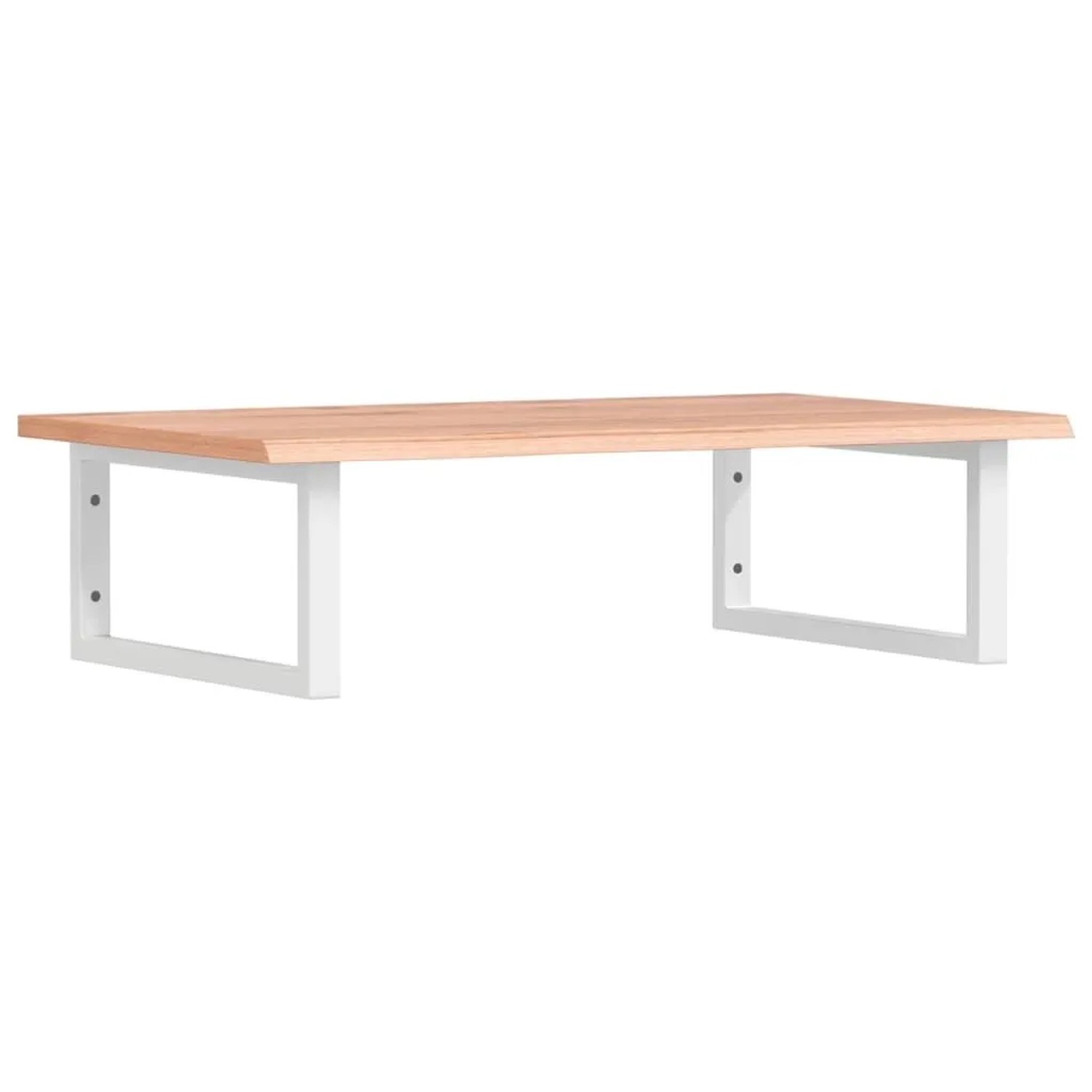 vidaXL Waschtischplatte mit Halterung Stahl und Massivholz Eiche 3302608