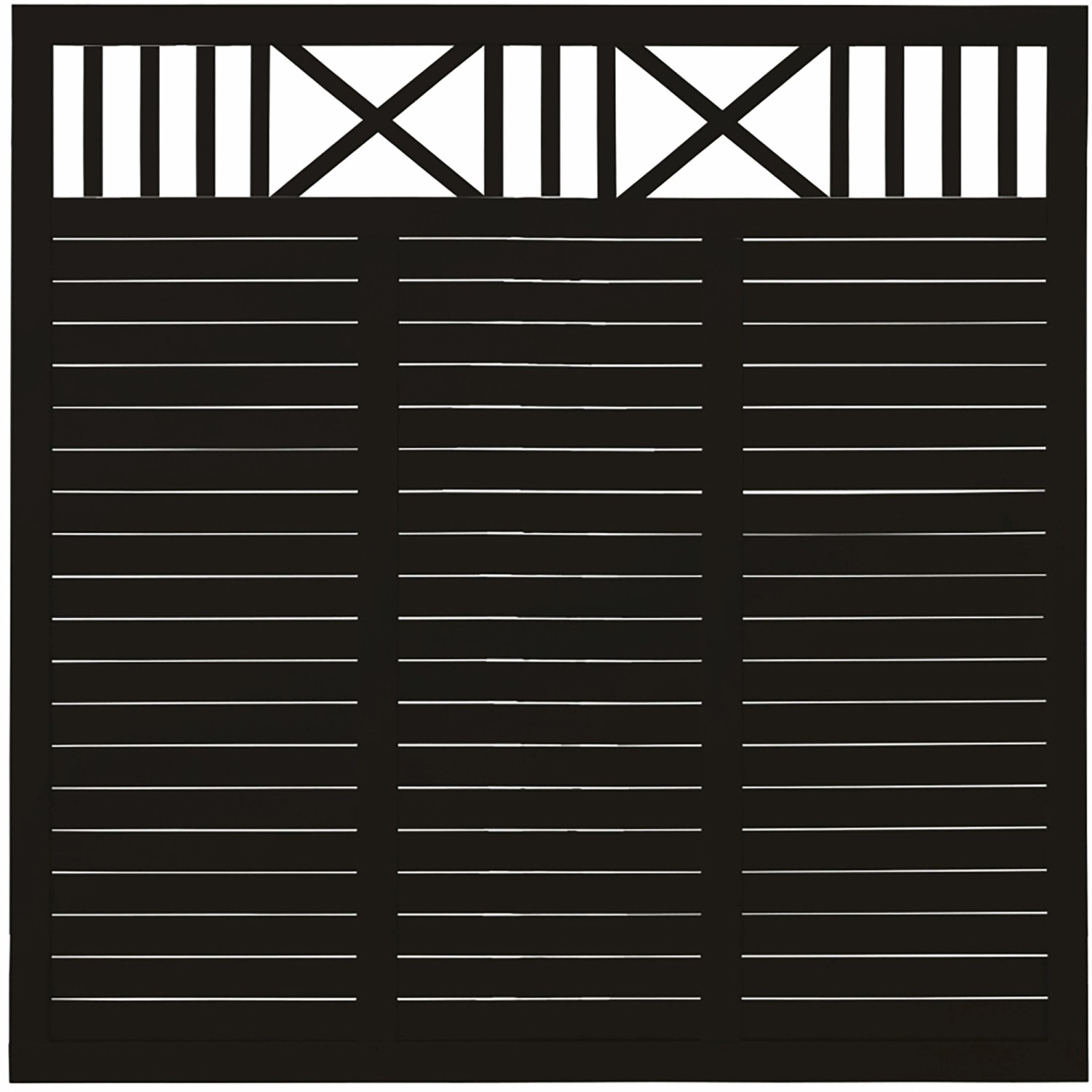 Sichtschutzzaun Nostalgi Nadelholz Schwarz 180 cm x 180 cm günstig online kaufen