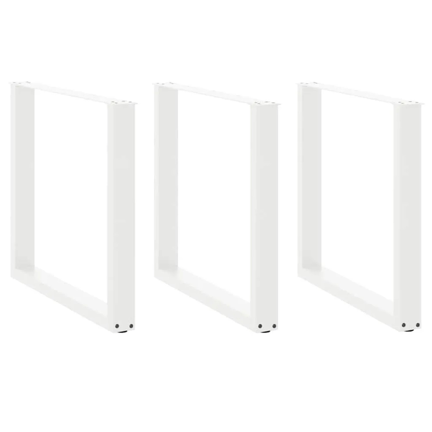vidaXL Esstischbeine U-Form 3 Stk Weiß 90x72-73 cm Stahl 4013209