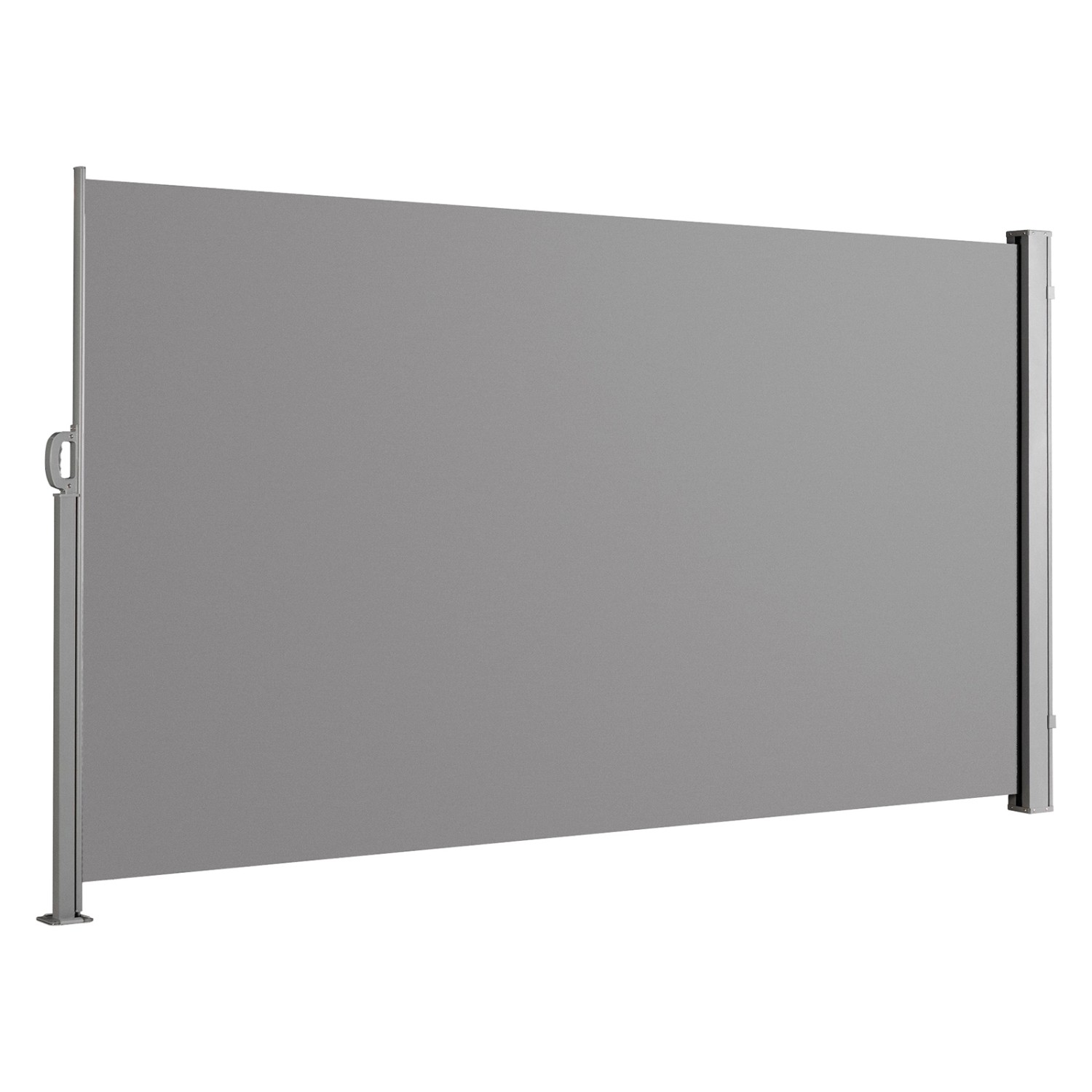 Svita Seitenmarkise Ausziehbar Sichtschutz 450x180cm Hellgrau