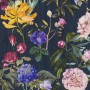 Jette Joop Vliestapete mit Blumenmuster in Dunkelblau. Dekorative Tapete mit floralem Design.
