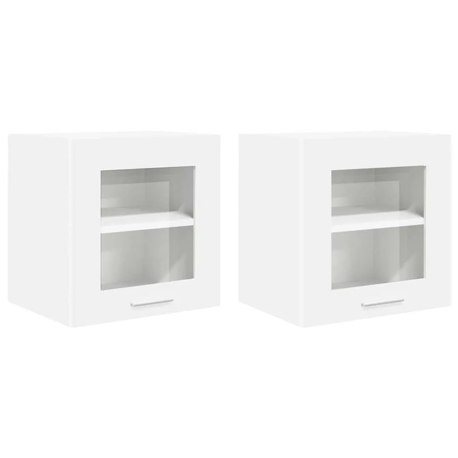 vidaXL Hängeschrank mit Tür 2 Stk Weiß 40 x 31 x 40 cm Holzwerkstoff 884195 günstig online kaufen