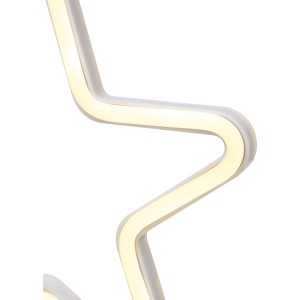 Detailaufnahme: LED-Neonlicht Stern, warmweiß, 30 cm, Weihnachtsdeko für Innen.