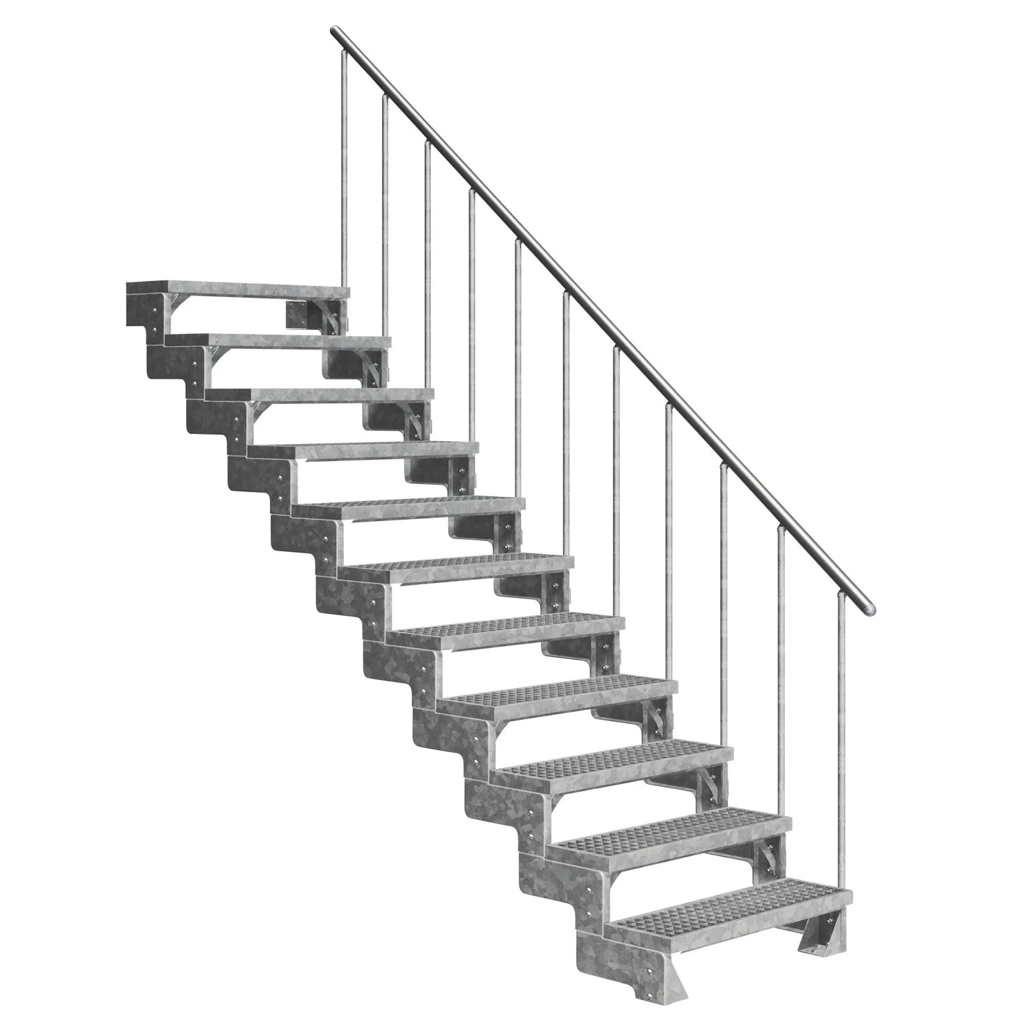 Dolle Außentreppe Gardentop 14 Gitterroststufen 80 cm + Alu-Geländer günstig online kaufen