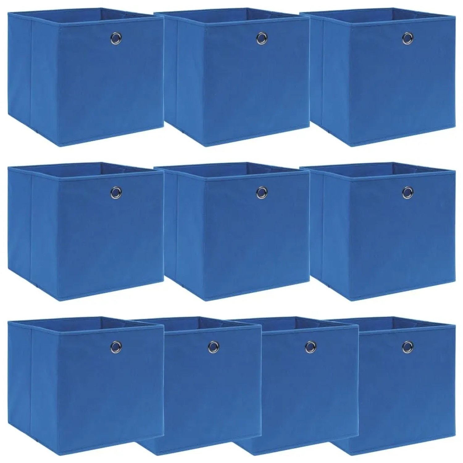 vidaXL Aufbewahrungsboxen 10 Stk Blau 32x32x32 cm Stoff 288339