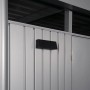 Biohort Solarleuchte am Gerätehaus: Kabellose LED-Beleuchtung mit Helligkeitssensor für Gartenhaus & Geräteschrank.