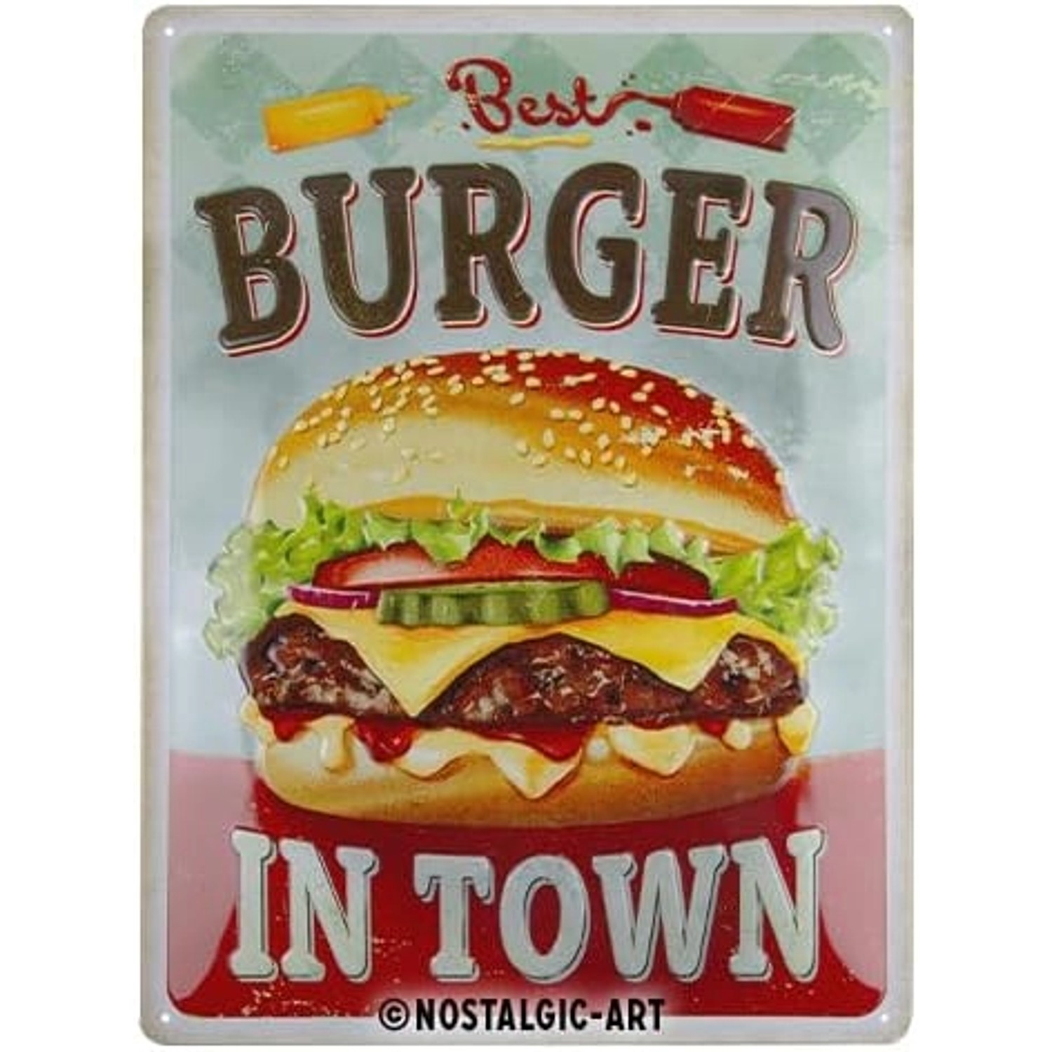 Nostalgic-Art Blechschild 30 x 40 cm - Best Burger in Town günstig online kaufen