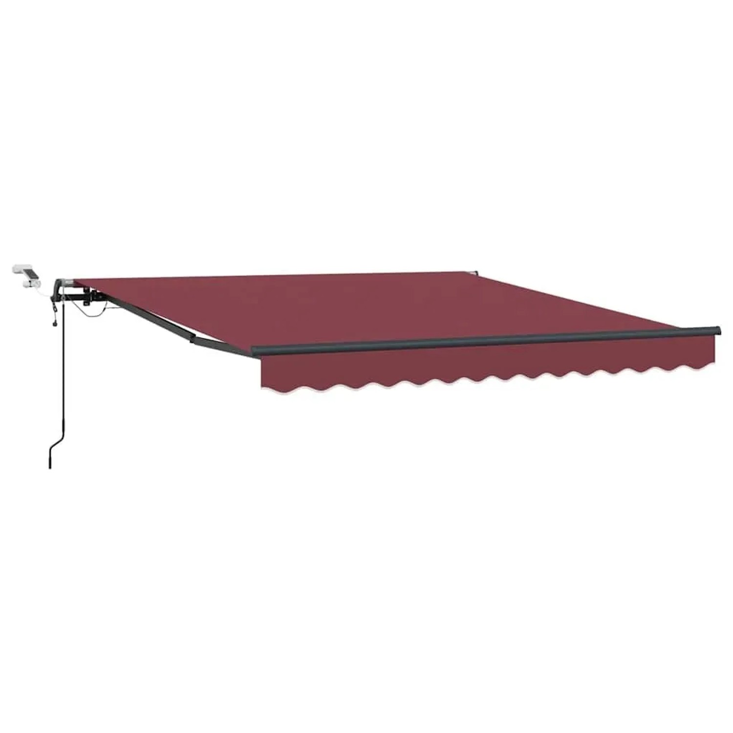 vidaXL Markise Automatisch mit LEDs Weinrot 300x250 cm 3310182