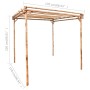 DELUKE Pergola Aus Holz LEOD 1,7x1,7x2,2m Bambus Terrassenüberdachung Sonnenschutz Rankhilfe Pergola Holz Bausatz_4
