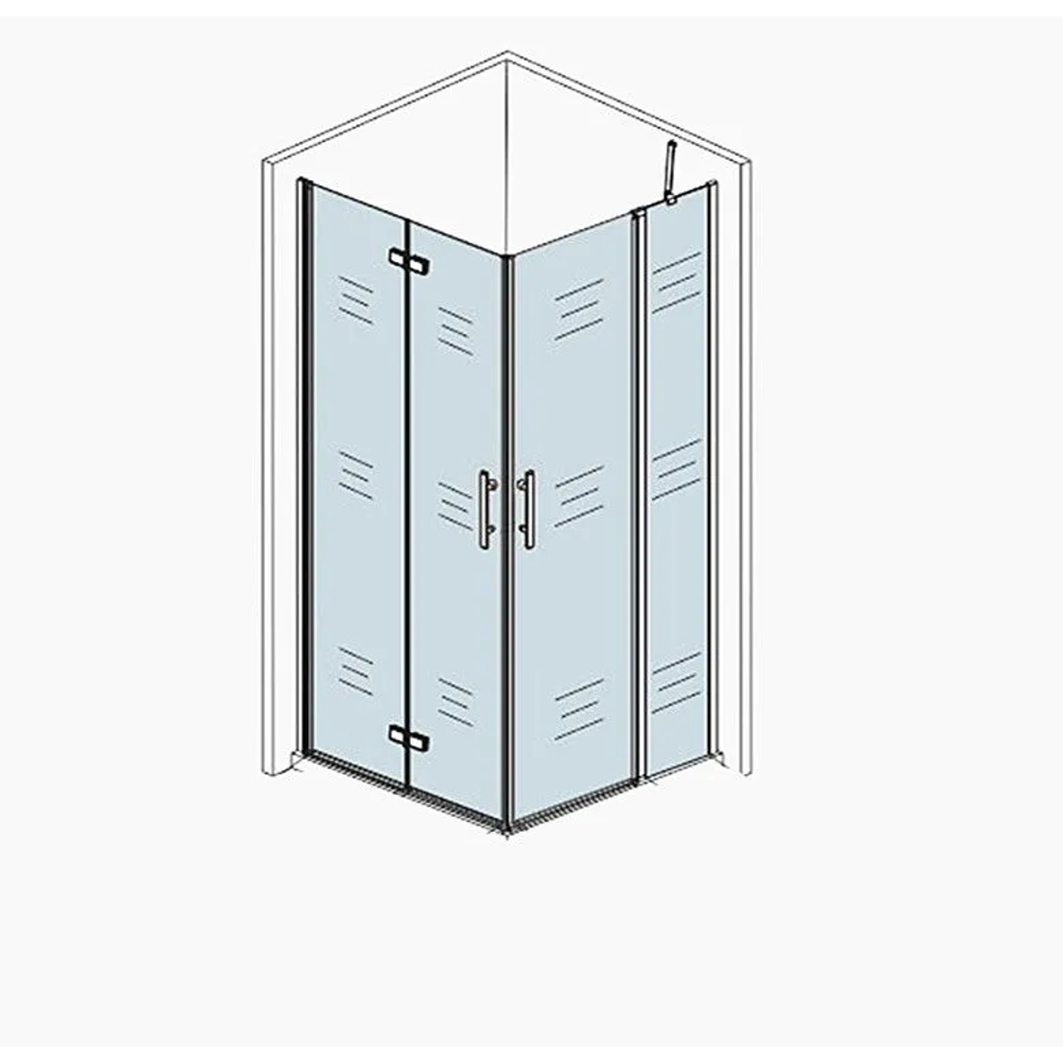 Duschparadies 80x80cm Eckeinstieg Duschkabine Duschabtrennung Duschtür Falt günstig online kaufen