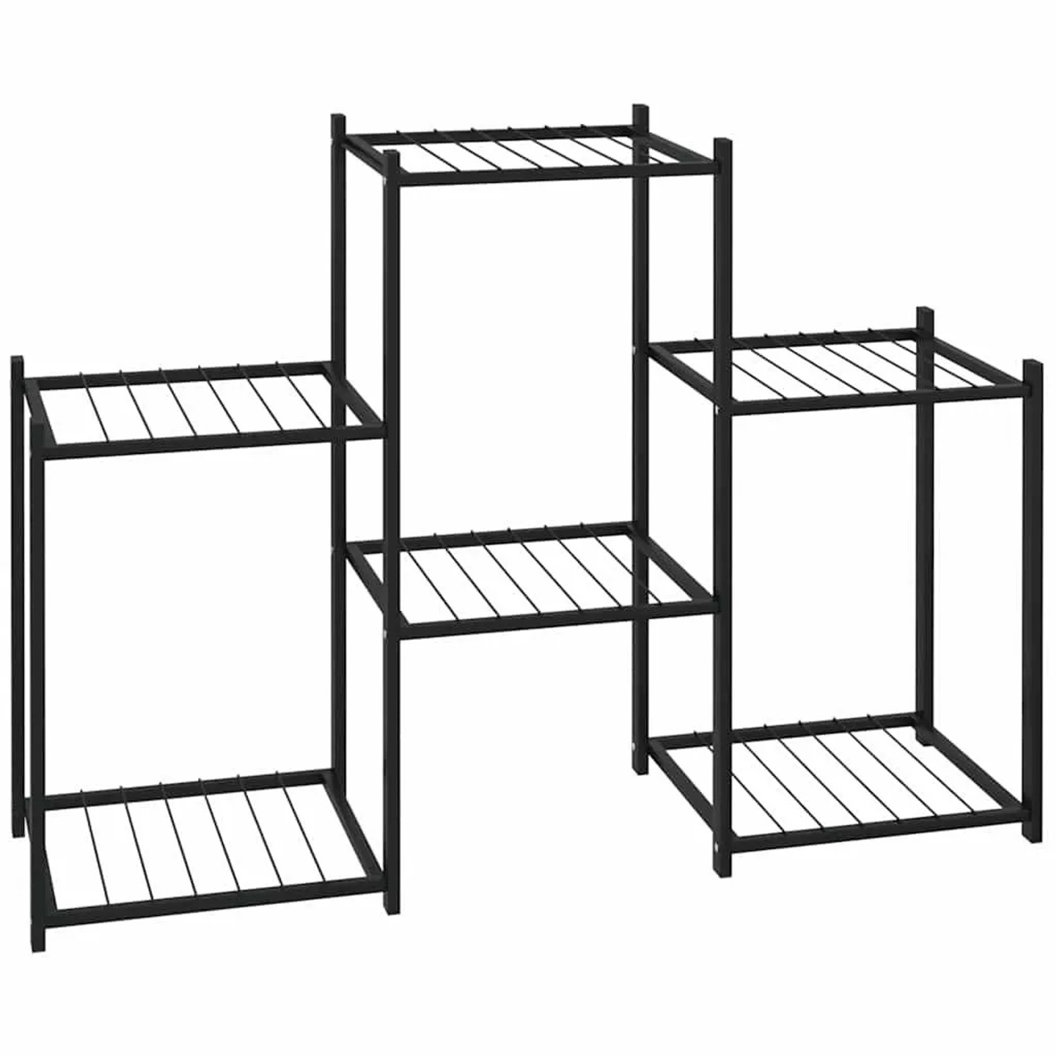 vidaXL Blumenständer 83x25x60 cm Schwarz Eisen 343125