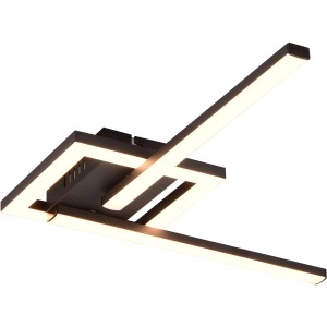 Moderne, schwarze LED Deckenleuchte Viale mit schwenkbaren Elementen. Ideal für Wohnräume.