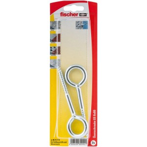 Fischer Ösenschraube GS 8x80 K (2 Stk.) im Blister: Stahl, verzinkt, für Dübel SX 10.