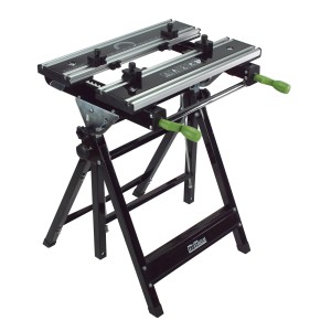 Klappbare TRUTZHOLM Werkbank Premium aus Alu, 7-fach höhenverstellbar und neigbar.