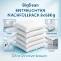 BigDean Luftentfeuchter Nachfüllpack: 8x 680g Granulat Beutel, gestapelt. Für Keller, Bad, Garage. Stromlos.
