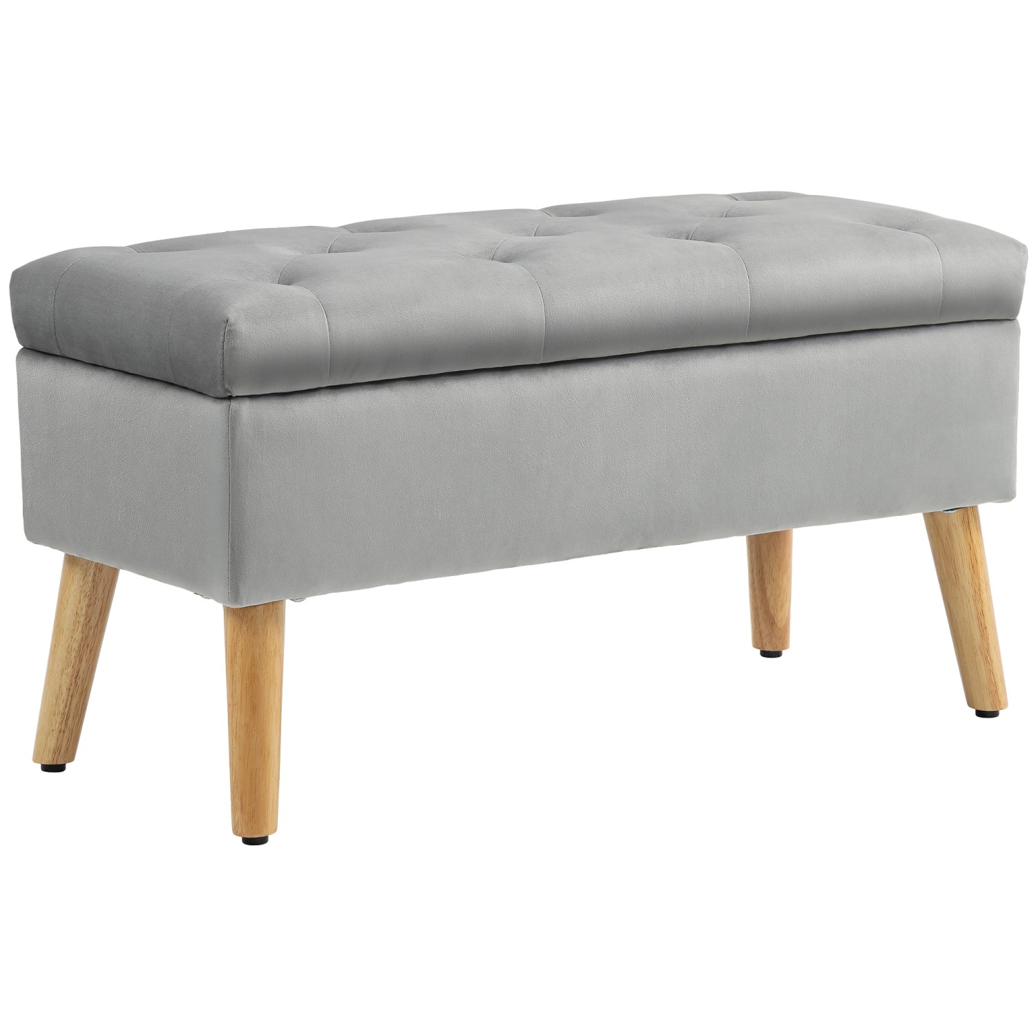 HOMCOM Sitzbank Polyester Schaumstoff Grau 80L x 35B x 40H cm