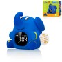 DieMaus Lichtwecker im Elefant-Design, blau. Kinderwecker mit digitaler Anzeige und Nachtlichtfunktion.