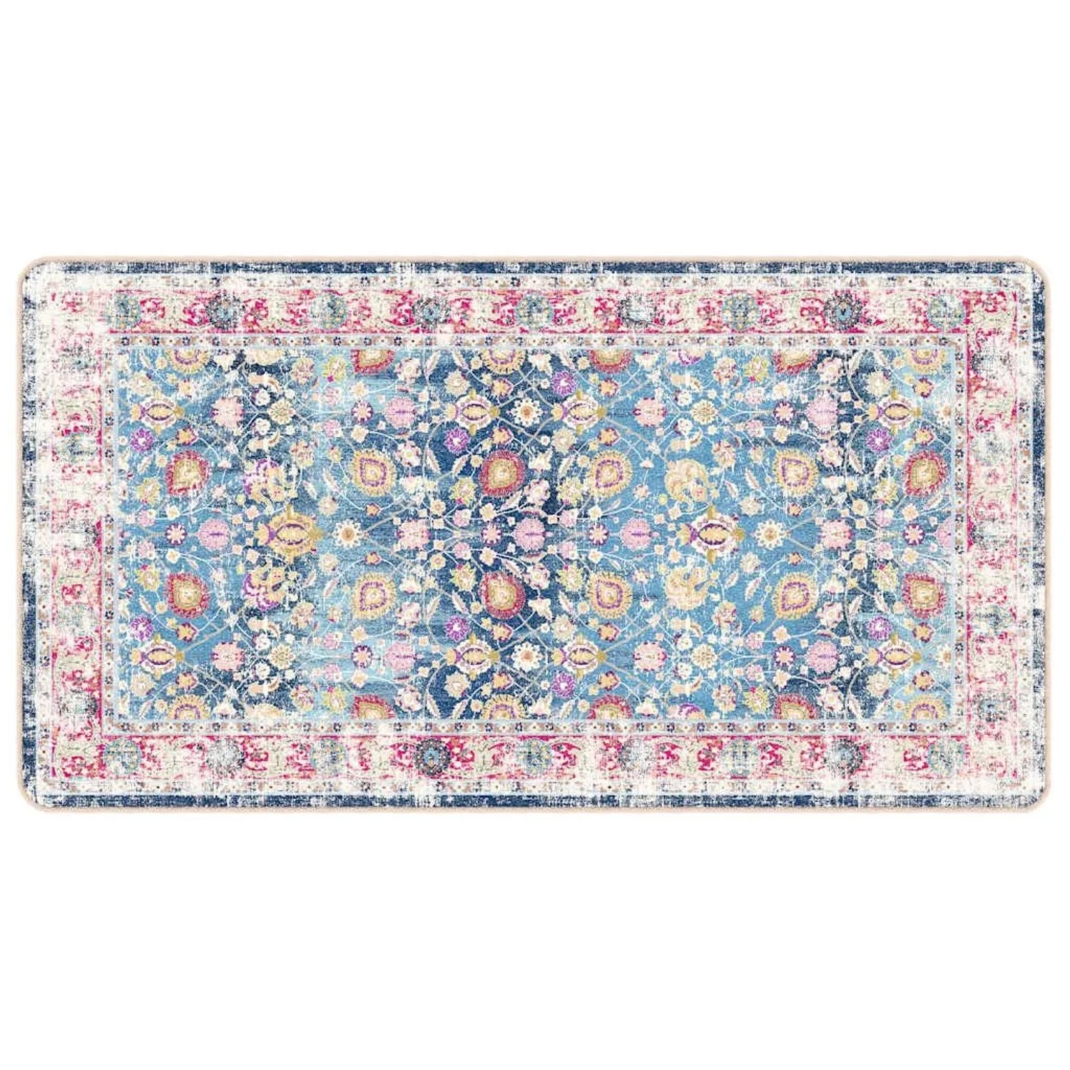 vidaXL Teppich Waschbar Mehrfarbig 80x150 cm Rutschfest 136597 günstig online kaufen