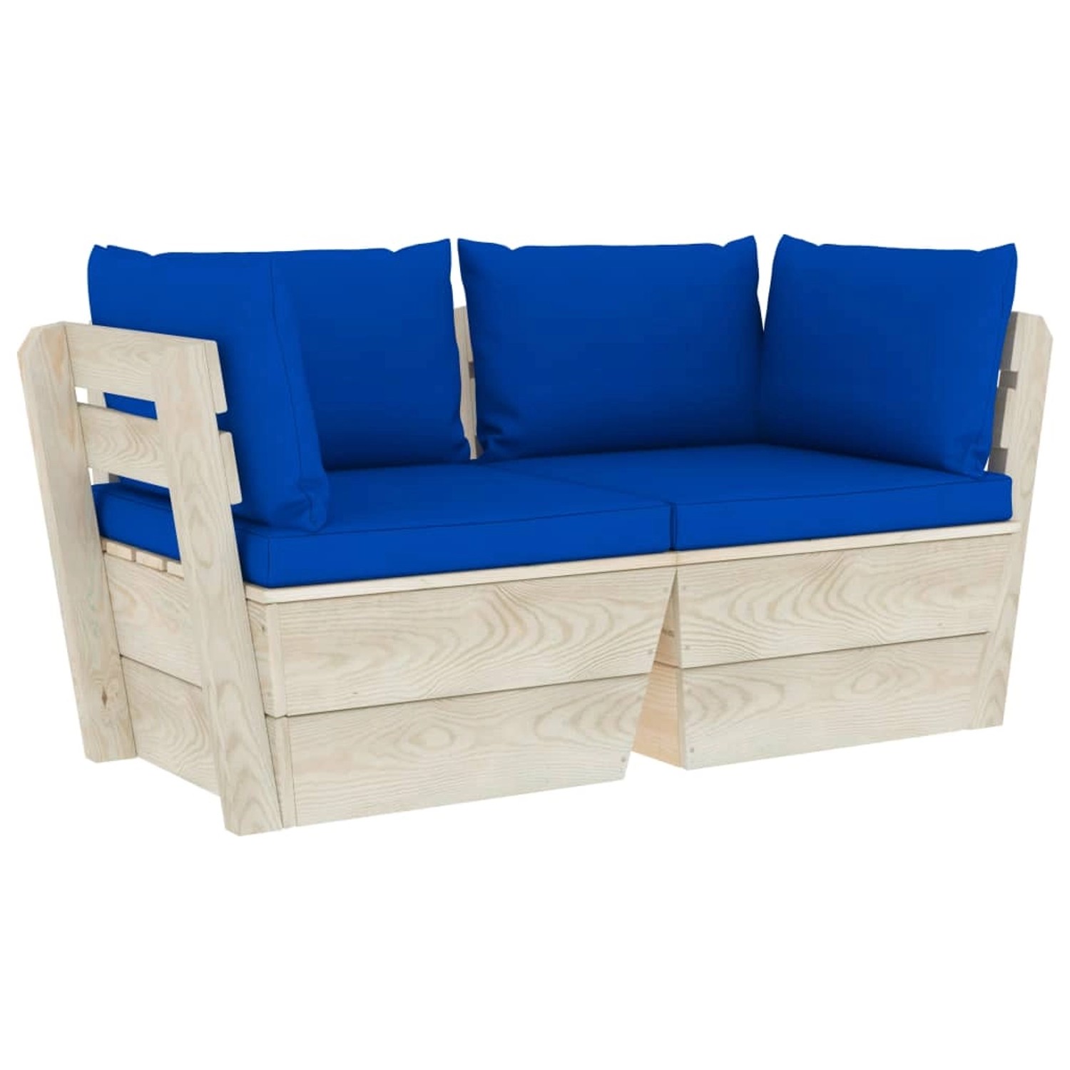 Thumbnail - vidaXL Garten-Palettensofa 2-Sitzer mit Kissen Fichtenholz Modell 11