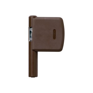 Abus Fensterschloss FAS101 B B/SB, braune Scharnierseiten-Sicherung für Fenster und Fenstertüren.