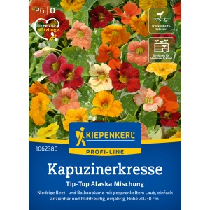 Kiepenkerl Kapuzinerkresse Tip Top Alaska Mischung mit bunten Blüten.