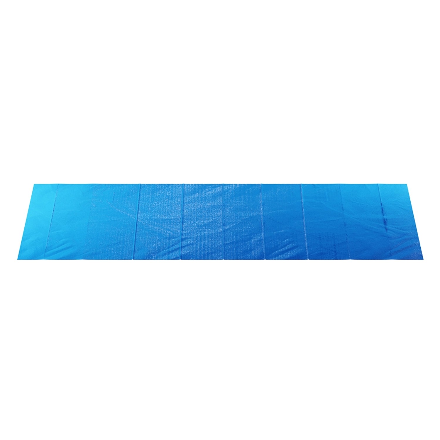 Blaue OK-Living Solarfolie (800 cm) als Poolabdeckung zum Schutz und zur Erwärmung des Poolwassers.