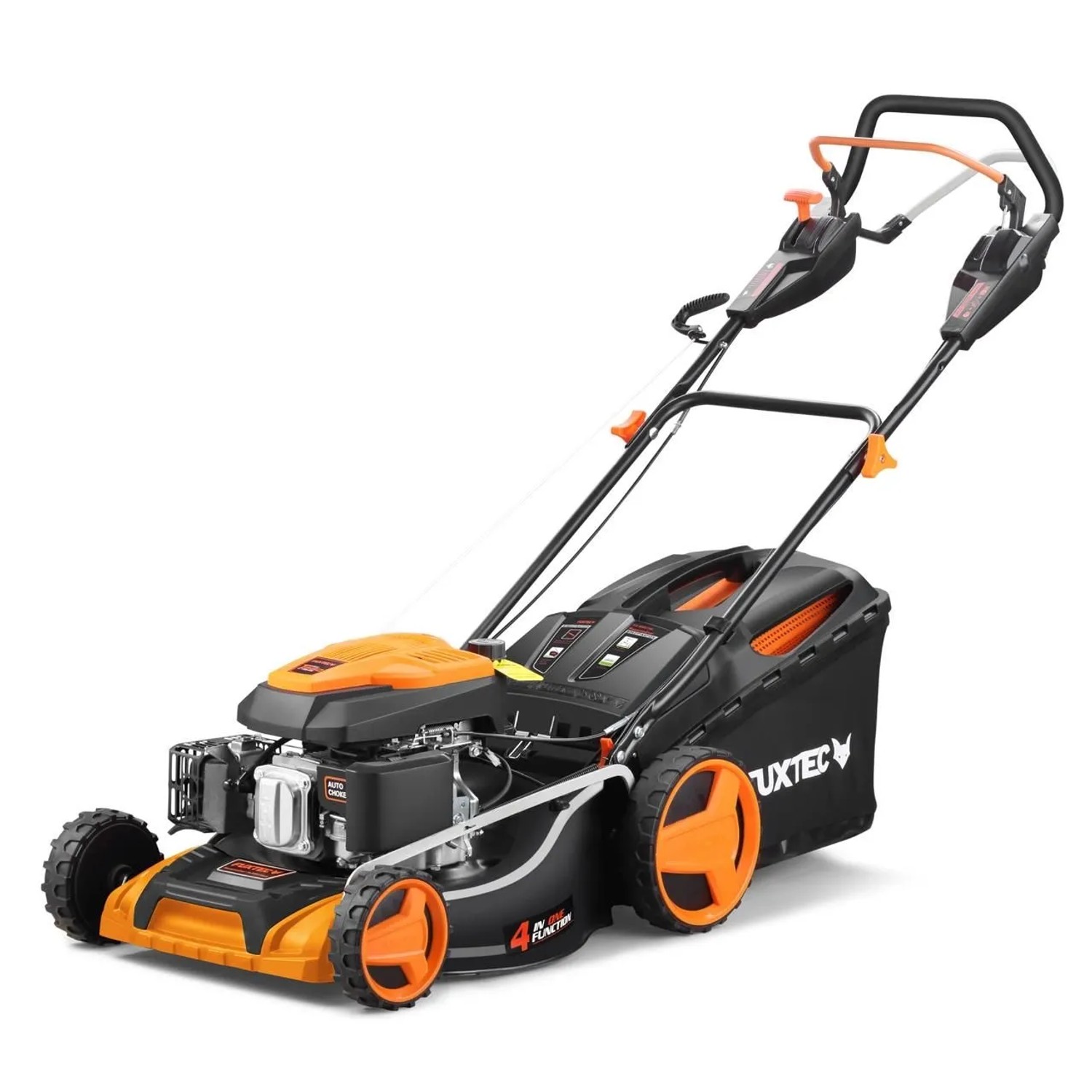 FUXTEC Benzin Rasenmäher FX-RM5196PRO 50 cm Schnittbreite 60 L Fangkorb 4in1 Mäher Auto-Choke-System