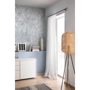 Wohnraum mit Schöner Wohnen Vliestapete New Delight Ornament in Weiß-Schwarz.