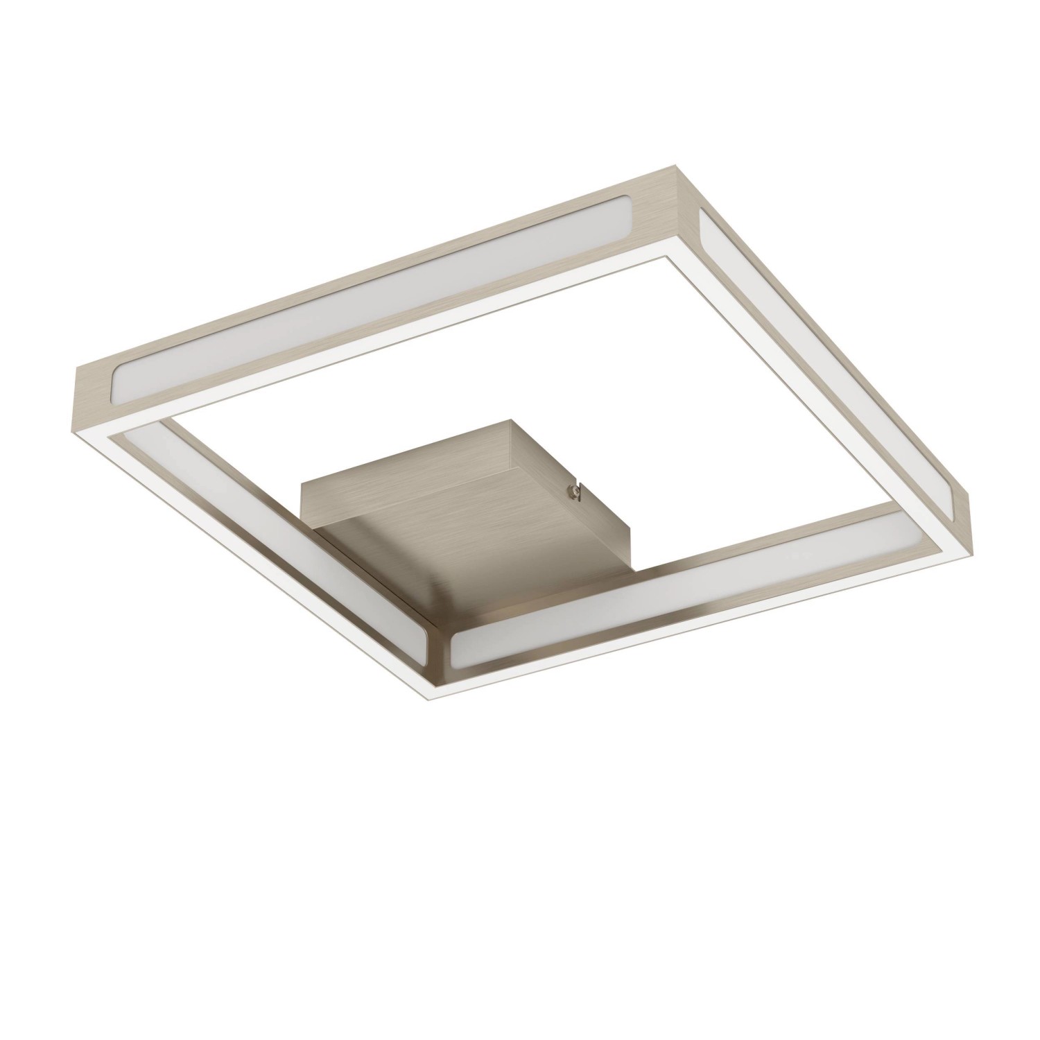 Eglo LED-Deckenleuchte Altaflor 31,5 cm x 31,5 cm Weiß Nickel günstig online kaufen