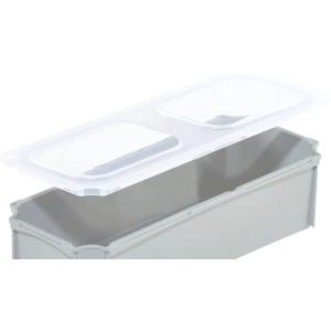 Eurobox Einsatzkasten 1/4 quer, transparent, für 60x40 cm Boxen zur Unterteilung.