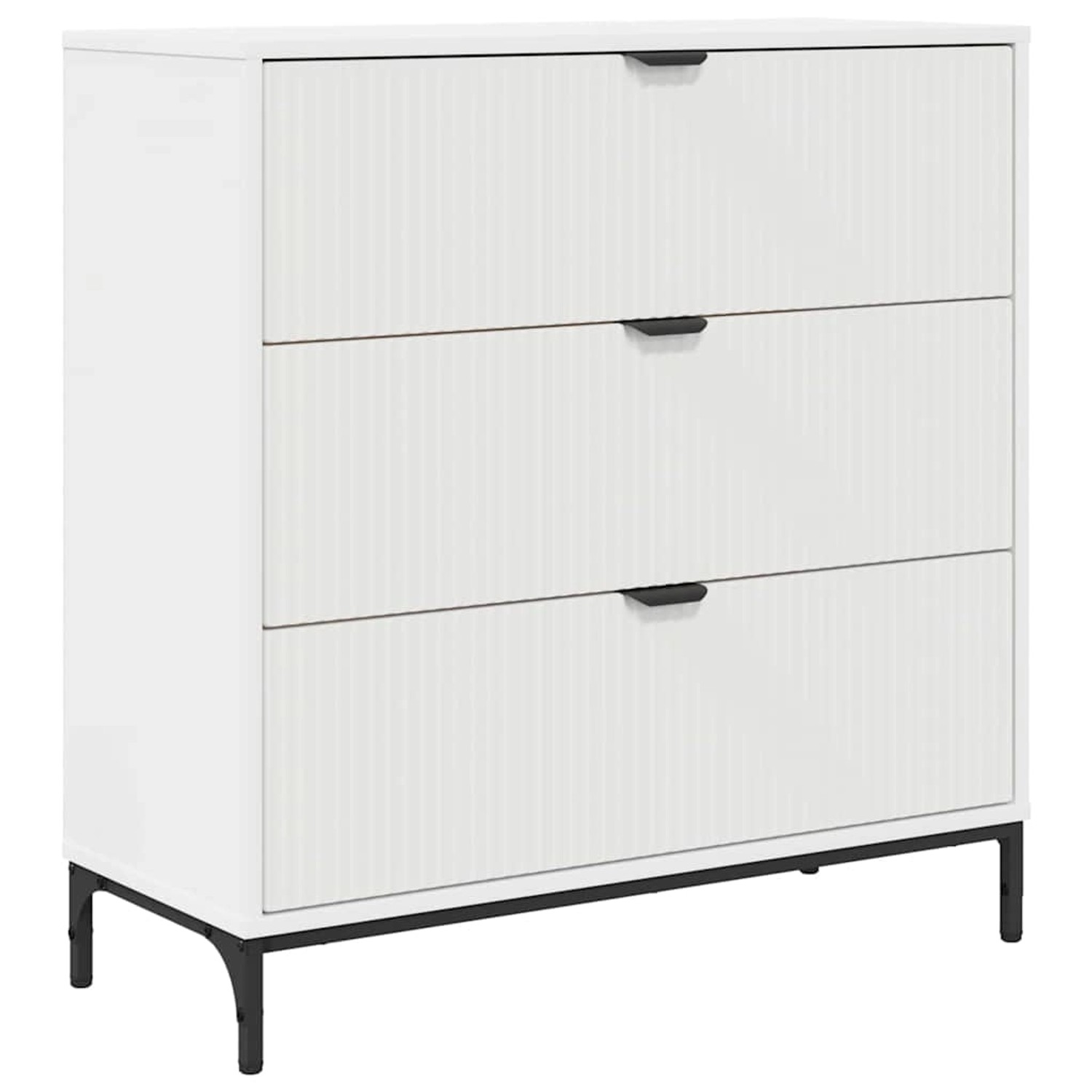 vidaXL Sideboard mit Schubladen Weiß 79,5 x 33 x 82 cm Holzwerkstoff 883434