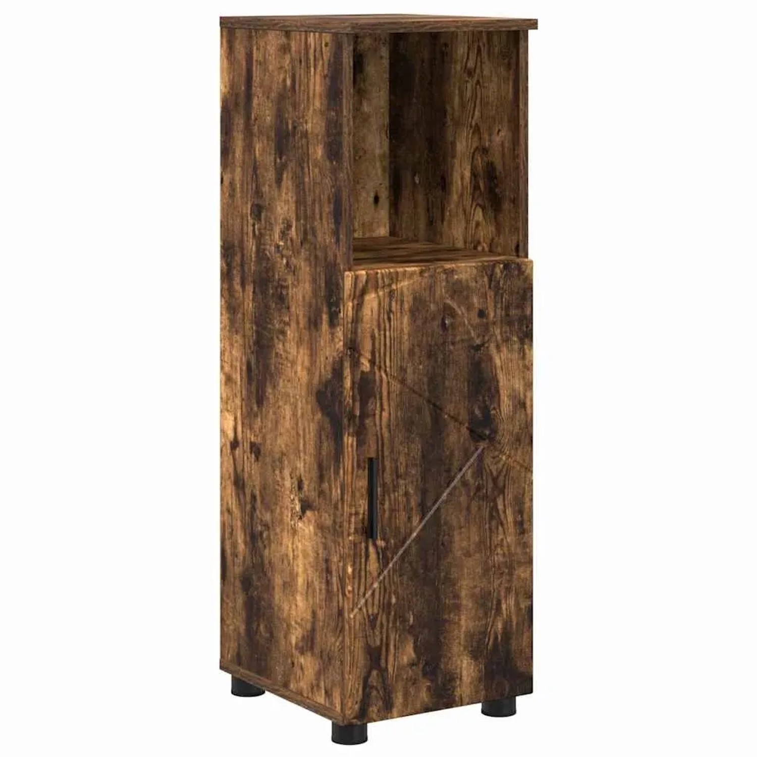 vidaXL Badezimmerschrank mit Tür Geräucherte Eiche 30 x 35 x 95 cm 883319 günstig online kaufen