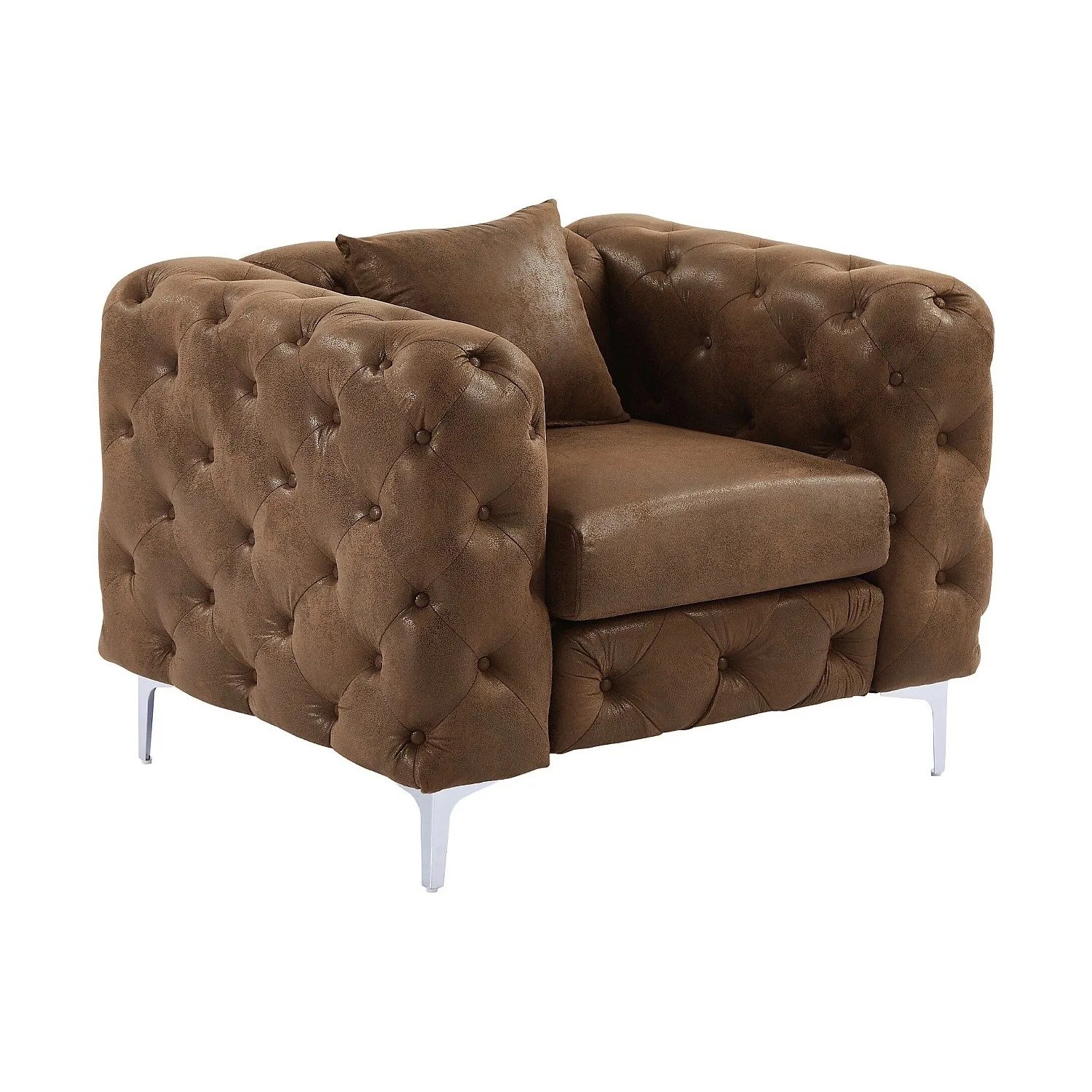 Vente-unique Sessel Mit Gerader Rückenlehne Edwina Braun 106 cm
