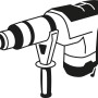 Schwarz-weiße Illustration eines Bosch Hammerbohrers SDS Plus-3.