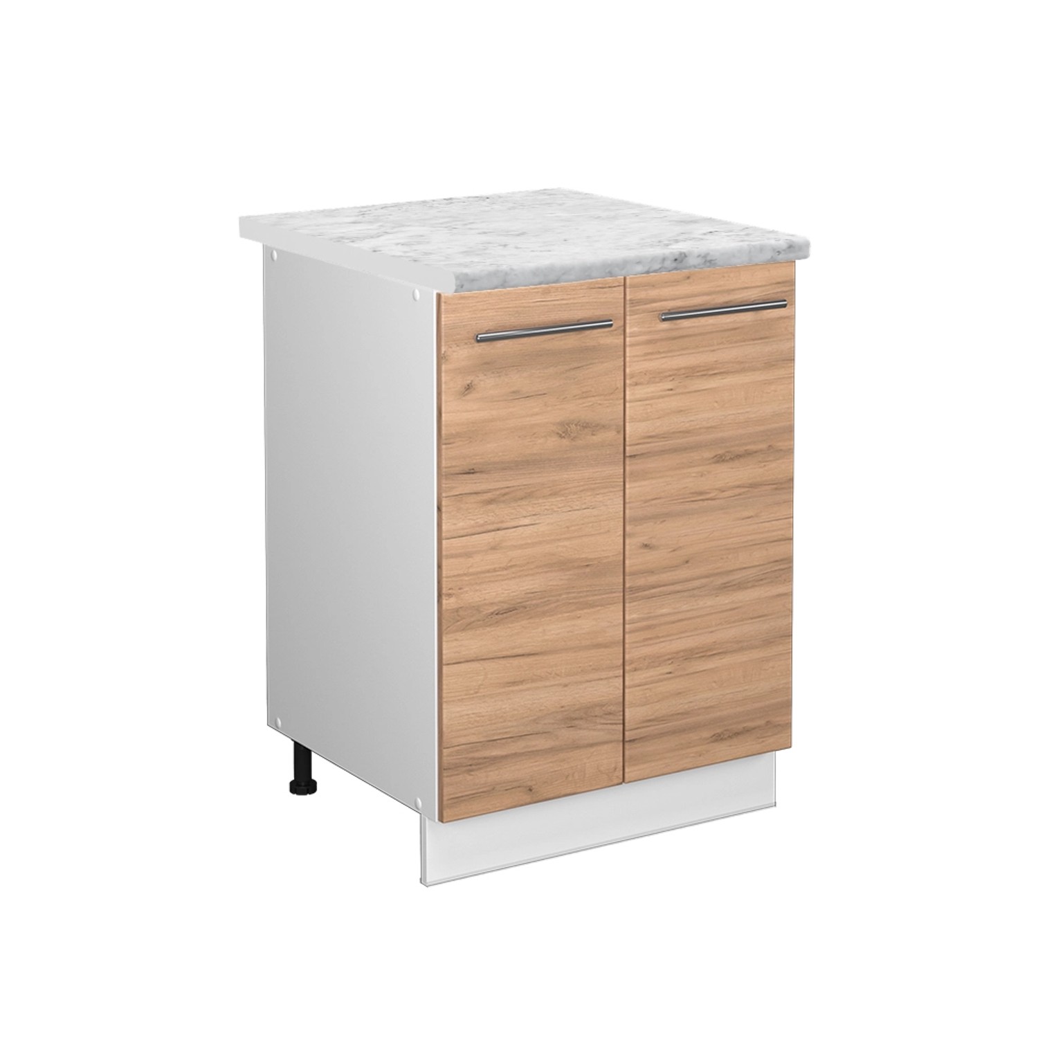 Thumbnail - Vicco Küchenunterschrank Fame-Line Goldkraft Eiche/Weiß 60 cm AP Marmor