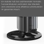 Detailaufnahme des stabilen Fußes vom schwarzen Vornado Tower L Standventilator.