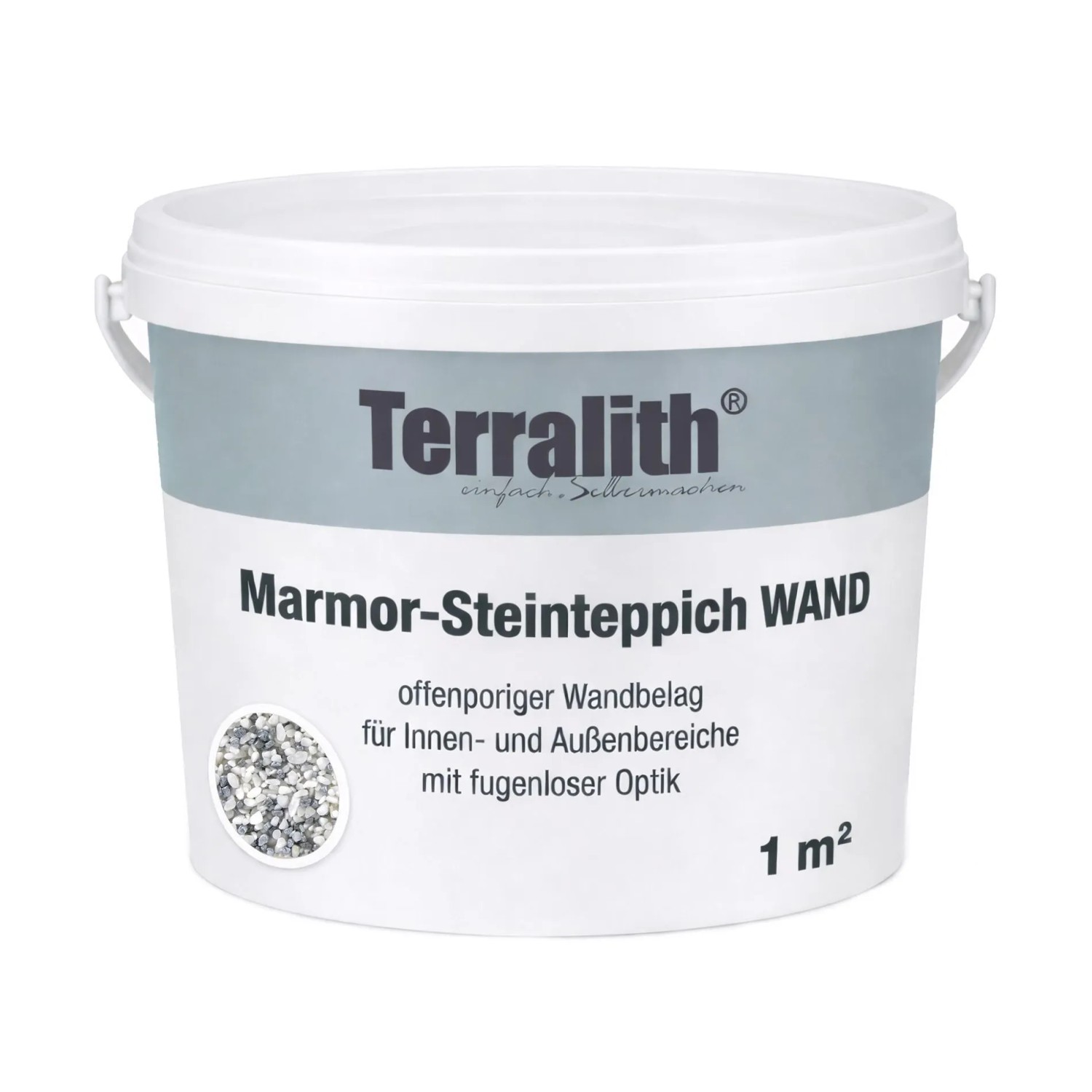 Terralith Metallic Steinteppich Wand Metallic Mix 200 für 1 m²