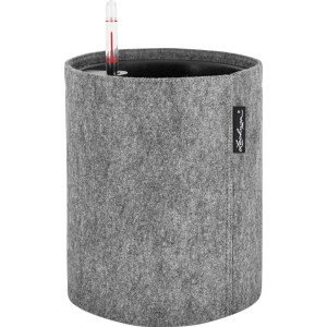 Lechuza Trendcover 23 Felt Dark natural, runder Blumentopf aus Filz mit Bewässerungssystem, Ø 23 cm.