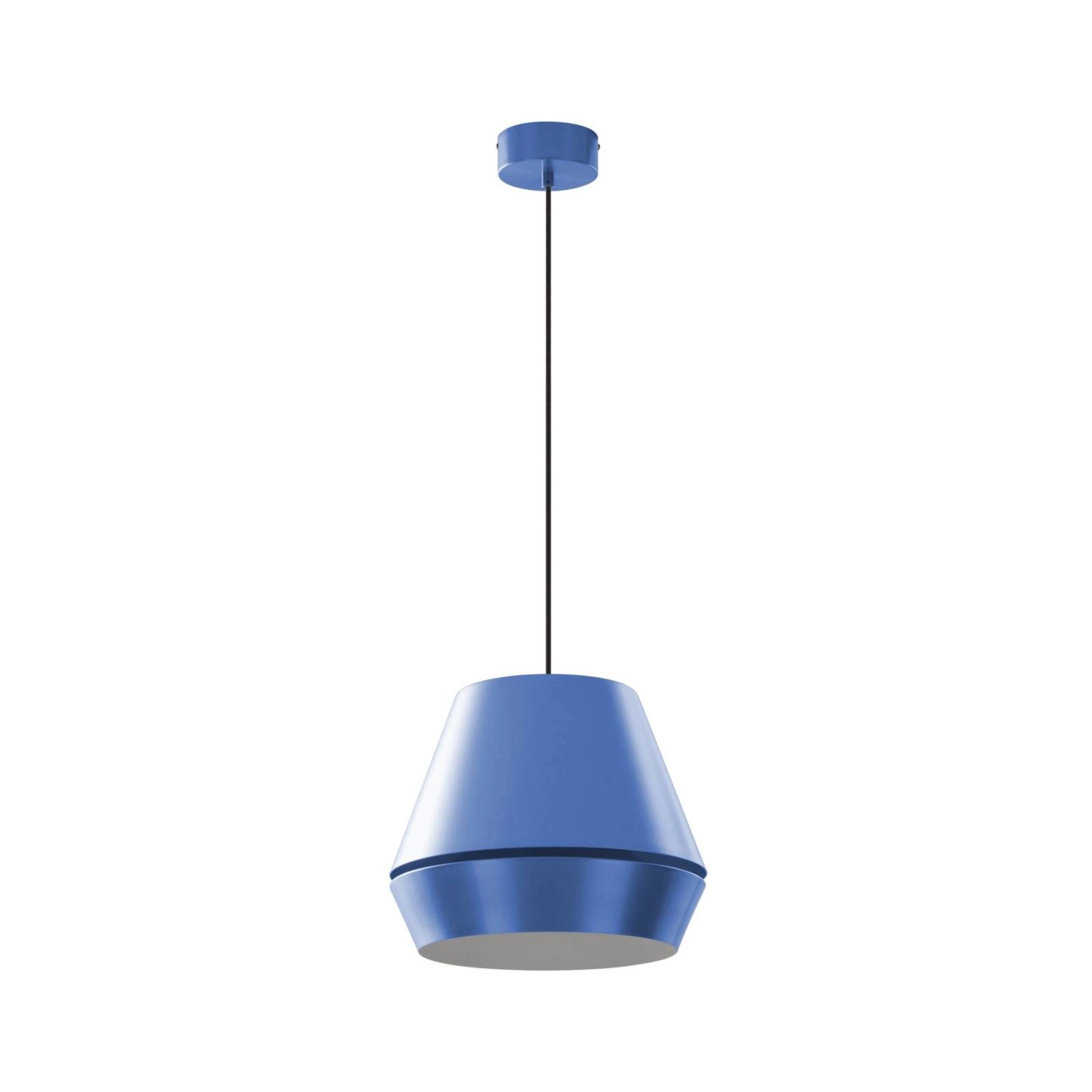 Lucande LED Mynoria 10014805 Design Modern in Blau aus Aluminium 1-flammig Wohnzimmerleuchte