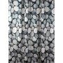 Euroshowers Duschvorhang Kieselsteinmotiv 180 x 200 cm mit 12 Ringen