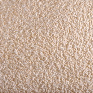 Nahaufnahme: Floxxan Baumwollputz California 217, goldfarbene Flüssigtapete mit Baumwollstruktur.