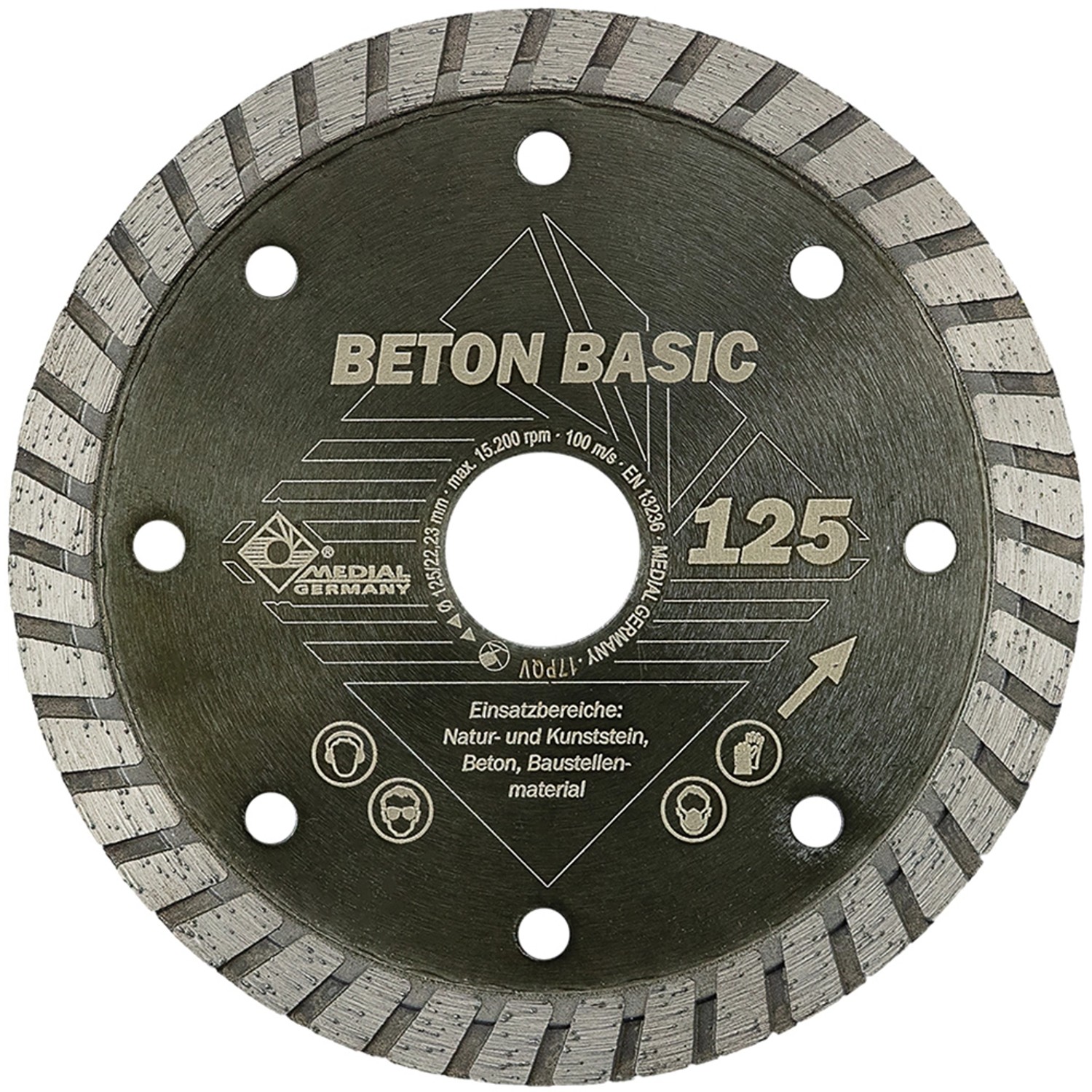 Medial Diamant Trennscheibe Beton Basic Ø 125 / 22,23 mm